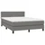 Vidaxl Box spring postelja z vzmetnico temno siva 140x200 cm blago