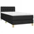 Vidaxl Box spring postelja z vzmetnico LED črna 90x200 cm blago