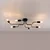 Sollux SL.1447 - Plafonski luster VECTOR 6xE27/15W/230V crna