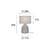 Stona lampa DOLLY 1xE27/25W/230V siva
