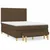 Vidaxl Box spring postelja z vzmetnico temno rjava 140x200 cm blago