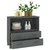 Komoda HAMAR tamnosiva 85 x 35 x 80 cm od masivne borovine