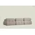 Atelier del Sofa L1 O1 1R Pouffe Doblo Ugaona garnitura, 3 Sedišta, Krem