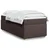 Vidaxl Box spring postelja z vzmetnico temno rjava 100x200 cm blago