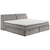 MID.YOU POSTELJA BOXSPRING 200 cm  x 240 cm , tekstil, leseni material sivorjava