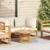 Vidaxl Stranska miza Rjava 70 x 70 x 40 cm Trden tikov les