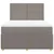 Vidaxl Box spring postelja z vzmetnico taupe 140x200 cm blago
