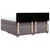 Vidaxl Box spring postelja z vzmetnico siva 200x200 cm umetno usnje