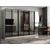 Hanah Home ormar sa reflektujućim staklom Nisa 20661, 270 cm, peščar