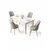 Hanah Home Trpezarijski set, 5 komada, Sivi