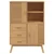 Vidaxl Visoka komoda OLDEN rjava 85x43x125 cm trdna borovina