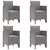Vrtna stolica 4 pcs Svijetlo siva 53 x 49 x 85 cm Polipropilen
