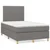 vidaXL Box spring postelja z vzmetnico temno siva 120x190 cm blago