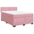 Vidaxl Box spring postelja z vzmetnico roza 140x200 cm žamet