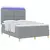 LED Box Spring Krevet Svijetlo siva 160 x 200 cm tkanina