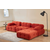 ATELIER DEL SOFA Ugaona garnitura Doblo 3 Seater with Pouffe ( L1 O1 1R Pouffe) Red