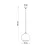 Sollux SL.0256 - Luster na sajli BALL 1xE27/15W/230V prečnika 30 cm bela/sjajni hrom