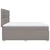 vidaXL Box spring postelja z vzmetnico taupe 200x200 cm blago, (21302330)