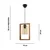 Opviq Luster Rectangle Single Glass, Crni