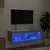 TV ormarić s LED svjetlima siva boja betona 100x30x30 cm