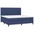 Vidaxl Box spring postelja z vzmetnico moder 200x200 cm blago