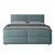 Livetastic BOXSPRING POSTELJA 180 cm  x 200 cm , les, kovina, umetna masa, tekstil modra