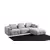 Atelier del Sofa Ugaona garnitura Amaris, 290x200 cm, Svetlo-siva