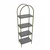 Hanah Home Idil polica za knjige 47 × 158 × 30 cm, antik / providno staklo