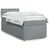 vidaXL Box spring postelja z vzmetnico svetlo siva 90x190 cm blago