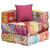 Modularni tabure s jastukom od tkanine s uzorkom patchwork