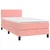 Krevet box spring s madracem LED ružičasti 90x200 cm baršunasti