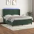 Vidaxl Box spring postelja z vzmetnico LED tem. zelena 160x200cm žamet