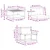 Set vanjskih sofa 5 pcs Bijela i crna 79 x 79 x 37 cm