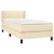 Vidaxl Box spring postelja z vzmetnico krem 100x200 cm blago