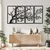 WallXpert metalni zidni ukras DCV-1113-MT, grana drveta sa lišćem u 4 rama, 4 dela, 20 x 50 cm, crni