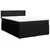Vidaxl Box spring postelja z vzmetnico črna 160x200 cm blago