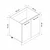 Hanah Home kuhinjski element Minar 4144, 80 cm, beli / dore