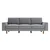Atelier del Sofa Trosed Sparrow Extra 3, 238x89x87 cm, Sivi