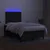 Vidaxl Box spring postelja z vzmetnico LED črna 120x190 cm blago