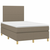 vidaXL Box spring postelja z vzmetnico LED taupe 120x190 cm blago