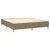 Krevet box spring s madracem LED smeđesivi 180x200 cm tkanina