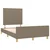 Vidaxl Posteljni okvir brez vzmetnice taupe 120x200 cm blago