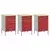 Radni ormar s ladicama 3 pcs Crvena i siva 150 x 55 x 85 cm