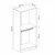 Hanah Home ormar sa reflektujućim staklom Nisa 20626, 90 cm, antracit