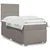 Vidaxl Box spring postelja z vzmetnico taupe 80x200 cm blago