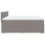 Vidaxl Box spring postelja z vzmetnico taupe 200x200 cm blago