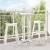 Barska stolica 2 pcs Bijelo 52 x 43 x 73,5 cm HDPE