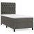 vidaXL Box spring postelja z vzmetnico temno siva 100x200 cm žamet