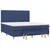 Vidaxl Box spring postelja z vzmetnico modra 160x200 cm blago
