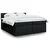 vidaXL vidaXL Box spring postelja z vzmetnico črn 200x200 cm blago, (21309322)